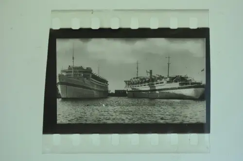 Orig. Dia 4x3,5cm - Wilhelm Gustloff und Robert Ley - Kraft durch Freude - KdF