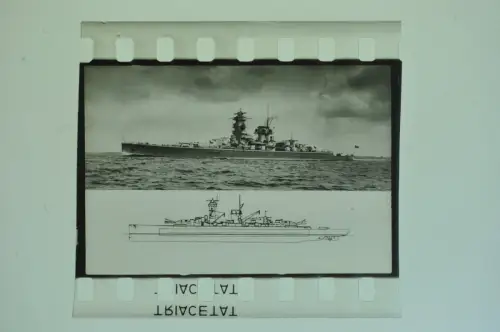 Orig. Dia 4x3,5cm - Schwere Kreuzer Schlachtschiff Kriegsmarine