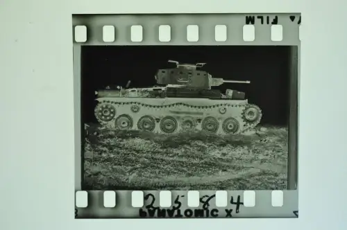 Negativ 4x3,5cm - Militär Fahrzeug Panzerkampfwagen Panzer Tank WW2