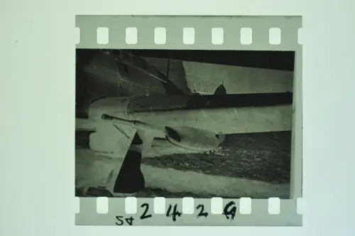 Negativ 4x3,5cm -  Detail Messerschmitt Bf Me109 ein deutsches Jagdflugzeug WW2