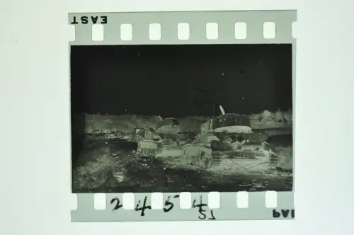 Negativ 4x3,5cm - Panzer Tank Turmzahl  7+23 - 1944-45 WK2
