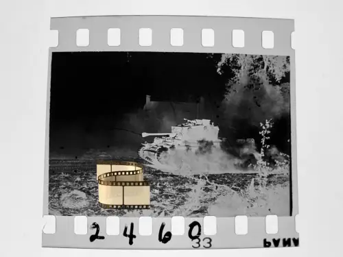 Negativ 4x3,5cm - Panzer Tank - Weltkrieg 2. WK