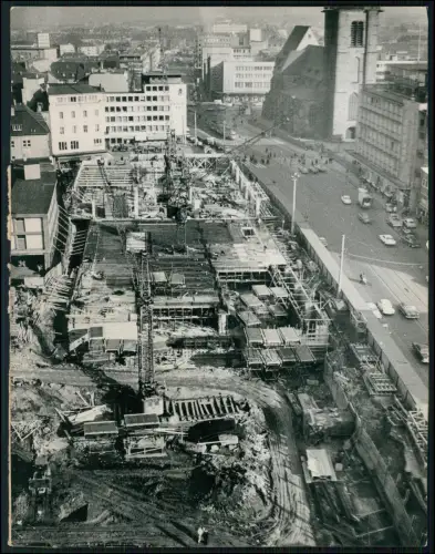 Pressefoto 22x17  Dortmund Großbaustelle Straße an der Reinoldikirche Kräne u.a.