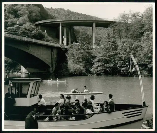 Pressefoto 21x18cm - Dortmund Syburg Ruhrtal Bootsfahrt mit Brückenblick Ausflug