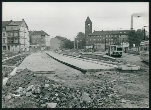 Pressefoto18x13 Dortmund Hamburger Str. Stadtbahn Bauarbeiten Straßenbahn 1960er