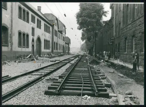 Pressefoto 18x13 Dortmund Hamburger Straße Stadtbahn Bauphase Straßenbahn 1960er