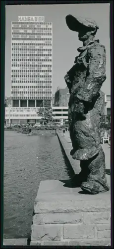Pressefoto 20x9cm - Dortmund Königswall Hüttenmann Denkmal vor Hansa Haus 1960er