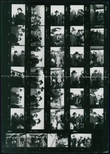 34x Fotos Kontaktabzüge 4x3,5 - Nairobi Kenia Flughafen Empfang - 1955-65 Jahre