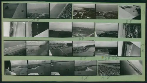 Durban Küste Luftbilder Südafrika - 24x Fliegeraufnahmen Kontaktabzüge 4x3,5 cm