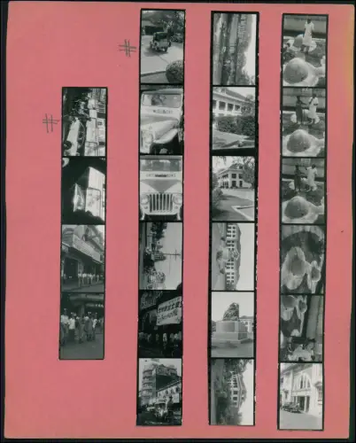 Thailand Bangkok 40x Kontaktabzüge 1950er Straßenszenen Menschen Fahrzeuge u.a.
