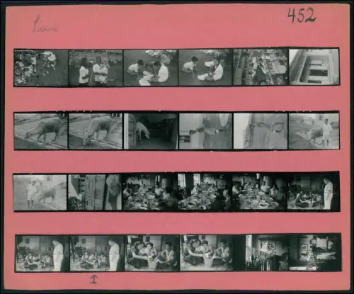 Thailand Bangkok Kontaktabzüge 1950er Menschen Alltag 38x Fotos Schule und a.