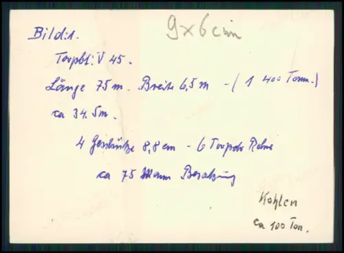 Foto 1.WK 9x6cm Marinegebiet Nordsee mit Torpedoboot V45 der Kaiserlichen Marine