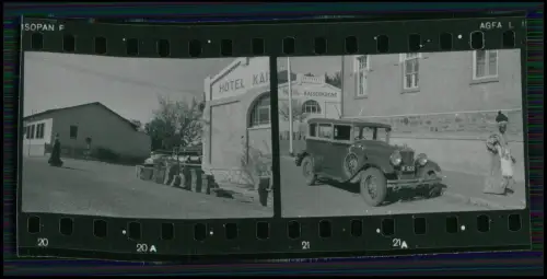 4x Südafrika Hotel Kaiserkrone Studebaker Commander ? Foto Kontaktabzug 4x3,5cm