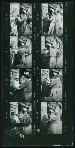 Südafrika 1950er Straßenszenen Wechselbüro - 13x Kontaktabzüge im Format 4x3 cm