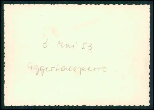 6x Foto Reise mit Motorrad 1950er Jahre zur Aggertalsperre und andere