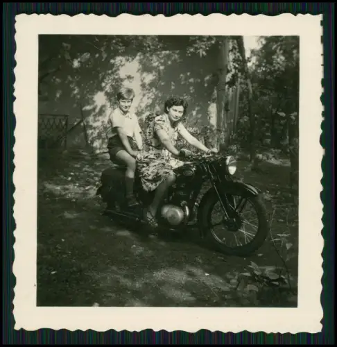 6x Foto Reise mit Motorrad 1950er Jahre zur Aggertalsperre und andere