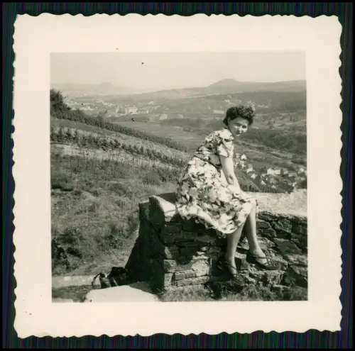 6x Foto Reise mit Motorrad 1950er Jahre zur Aggertalsperre und andere