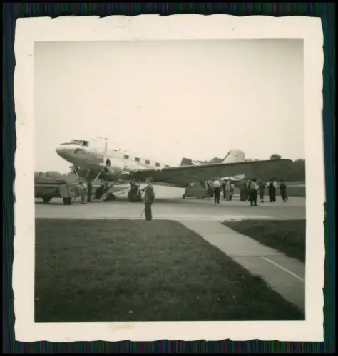 Köln Wahn Flugplatz 1950er - British European Airways DC3 Originalfoto