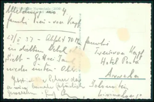 4x Foto AK - Winter 1937 - Marmolada Fedaia Rifugio - Italien Dolomiten Südtirol