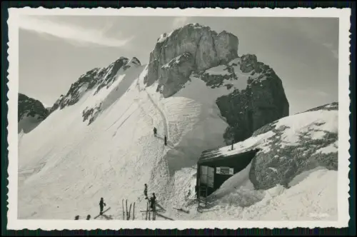 4x Foto AK - Winter 1937 - Marmolada Fedaia Rifugio - Italien Dolomiten Südtirol