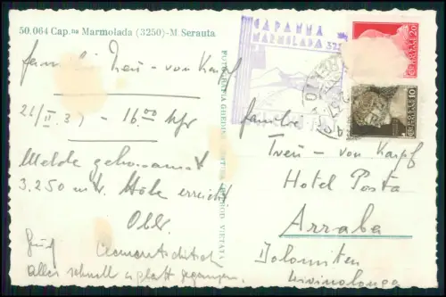 4x Foto AK - Winter 1937 - Marmolada Fedaia Rifugio - Italien Dolomiten Südtirol