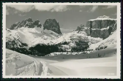 4x Foto AK - Winter 1937 - Marmolada Fedaia Rifugio - Italien Dolomiten Südtirol