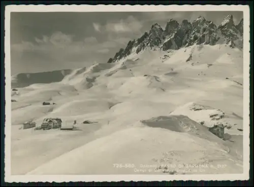 10x Foto und AK - Passo Gardena Dolomiti Winterpanorama Cir Gruppe Südtirol 1937