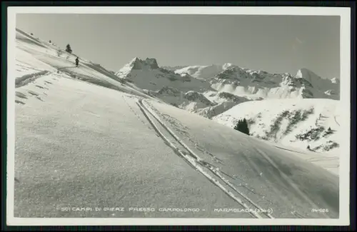 8x Foto und AK - Cherz Campolongo Marmolada Dolomiten Winter Italien Ski 1937