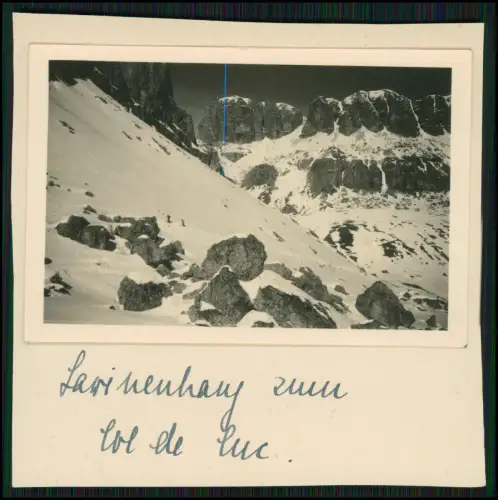 19x Foto - Gebiet bei Arabba Winter Dolomiten Italien 1937 Familie aus Hamburg