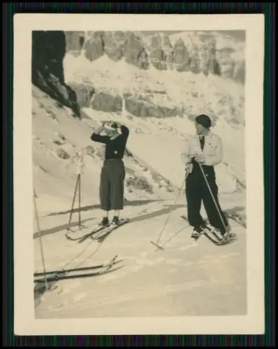 19x Foto - Gebiet bei Arabba Winter Dolomiten Italien 1937 Familie aus Hamburg