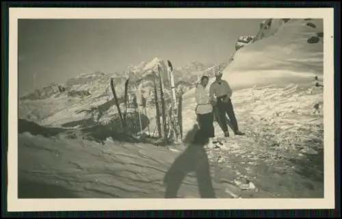 19x Foto - Gebiet bei Arabba Winter Dolomiten Italien 1937 Familie aus Hamburg