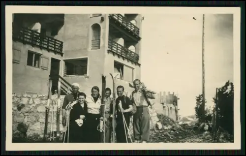 11x Foto - Gebiet bei Arabba Winter Dolomiten Italien 1937 Familie aus Hamburg