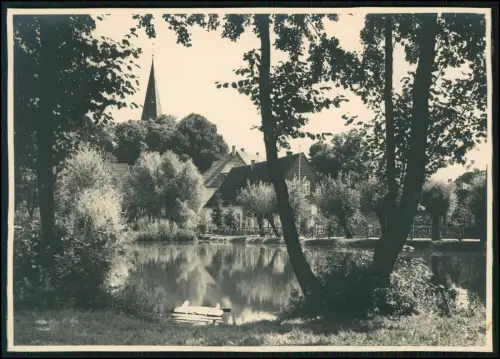Foto 18x13cm - Kattenvenne Lienen Tecklenburger Land - Weg am Dorfteich um 1940
