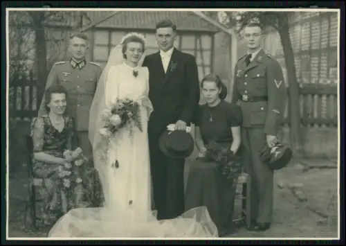 5x Foto 15x10cm - Kattenvenne Lienen Hochzeitsfotos 1941 - Brautpaar H. Heitgreß