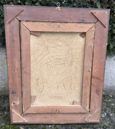 Marine Ölbild Segelschiff Szene um 1900 signiert Öl auf Leinen Original 54x43 cm