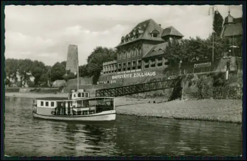 2x AK - Kaiserswerth Zollhaus Rhein - Dampfer Kajüte - und Restaurant mit Kaffee