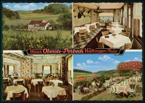 AK - Hattingen Ruhr - Haus Oberste Porbeck - Innenräume Terrasse - Cekade Karte
