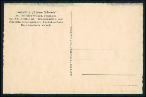 AK  Tönisheide Neviges - Gaststätte Kleine Schweiz mit Gartenanlage Fachwerkhaus