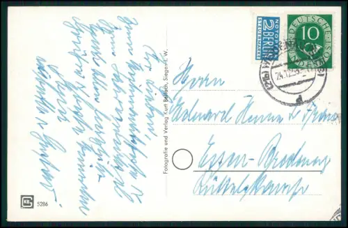 AK - Weidenau Siegen - Blick in Wilhelmstrasse mit Postamt Omnibus Linienverkehr