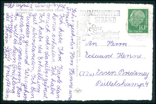 Foto AK - Timmendorfer Strand Ostsee Seebrücke Badegäste Strandkörbe Segelboote