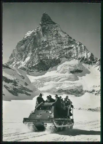 Foto AK - Zermatt Matterhorn Rolba Bombardier B12 Schneemobil Wintertour Schweiz