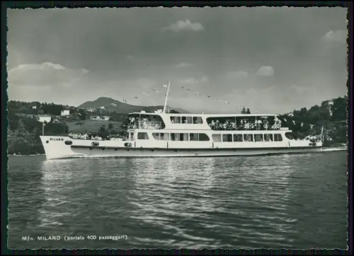 Foto AK - Lago Maggiore Motorschiff Milano Navigazione Lago Maggiore auf dem See