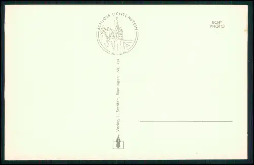2x Foto AK Lichtenstein mit Schloss - Echaztal eindrucksvoll steiles Felsplateau