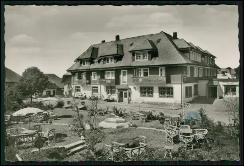 2x Echt Foto AK - Höchenschwand Schwarzwald Hotel Alpenblick - Garten mit Haus