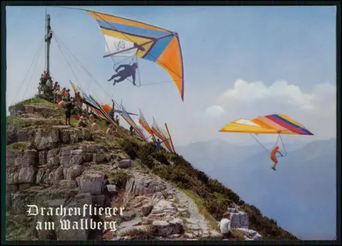 2x AK - Drachenflieger Hängegleiter am Tegernsee - und am Wallberg Rottach Egern