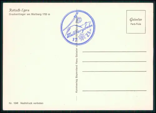 2x AK - Drachenflieger Hängegleiter am Tegernsee - und am Wallberg Rottach Egern