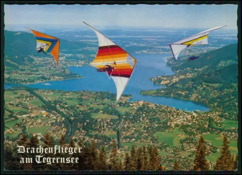 2x AK - Drachenflieger Hängegleiter am Tegernsee - und am Wallberg Rottach Egern