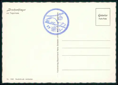 2x AK - Drachenflieger Hängegleiter am Tegernsee - und am Wallberg Rottach Egern