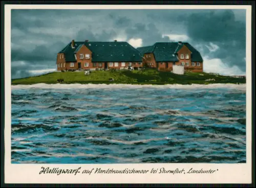 4x AK - Nordstrandischmoor u.a. Halligen - im nordfriesischen Wattenmeer Nordsee