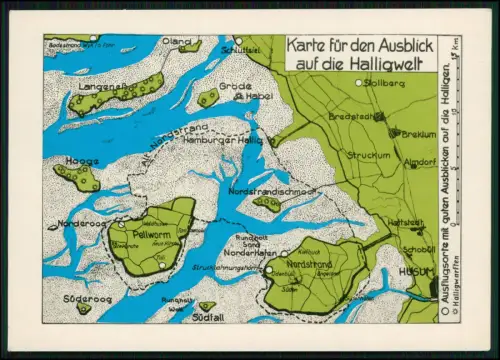 4x AK - Nordstrandischmoor u.a. Halligen - im nordfriesischen Wattenmeer Nordsee